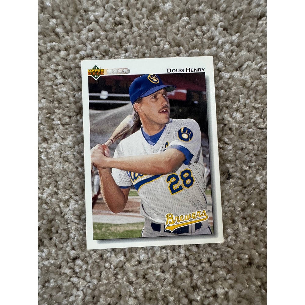 1992 Upper Deck Doug Henry 43 Milwaukee Brewers Baseball Card